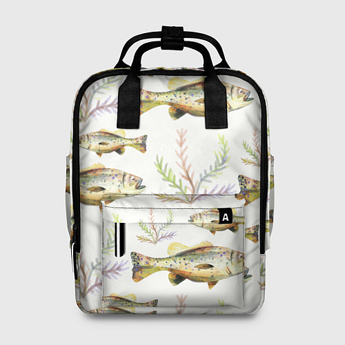 Женский рюкзак Рыбное семейство / 3D-принт – фото 1