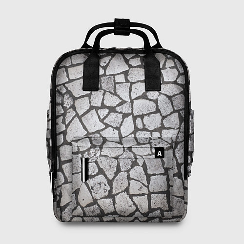 Женский рюкзак Каменный серый паттерн / 3D-принт – фото 1