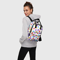 Рюкзак женский Разноцветные звезды, цвет: 3D-принт — фото 2