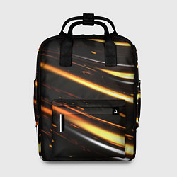 Рюкзак женский Золотые плавные линии, цвет: 3D-принт