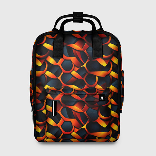 Женский рюкзак Оранжевые звенья / 3D-принт – фото 1