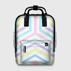 Рюкзак женский Нежный геометрический узор из полос, цвет: 3D-принт