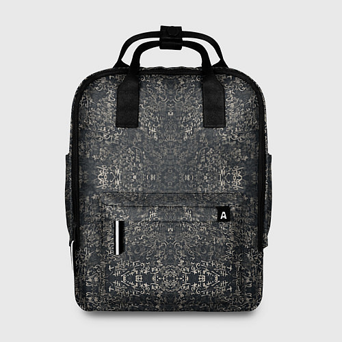 Женский рюкзак Черная каллиграфия / 3D-принт – фото 1