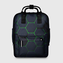Рюкзак женский Honeycombs green, цвет: 3D-принт