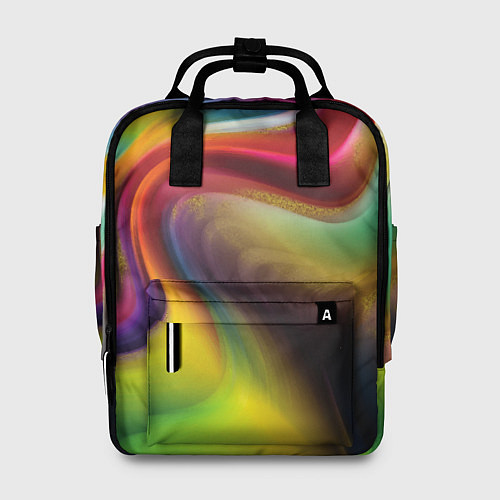Женский рюкзак Rainbow waves / 3D-принт – фото 1