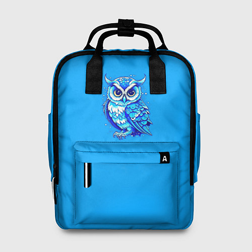 Женский рюкзак Мультяшная сова голубой / 3D-принт – фото 1