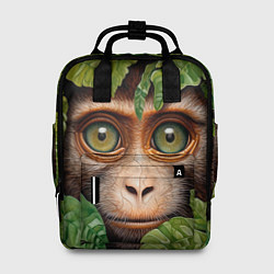 Рюкзак женский Обезьяна в джунглях, цвет: 3D-принт