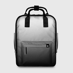 Рюкзак женский Бело-чёрный градиент, цвет: 3D-принт