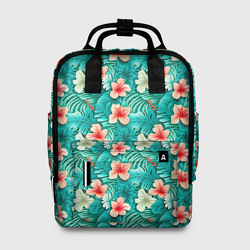 Женский рюкзак Летние цветочки паттерн / 3D-принт – фото 1