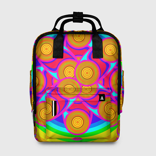 Женский рюкзак Узор цвета хохломы / 3D-принт – фото 1