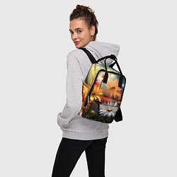 Рюкзак женский Маслянные ромашки, цвет: 3D-принт — фото 2