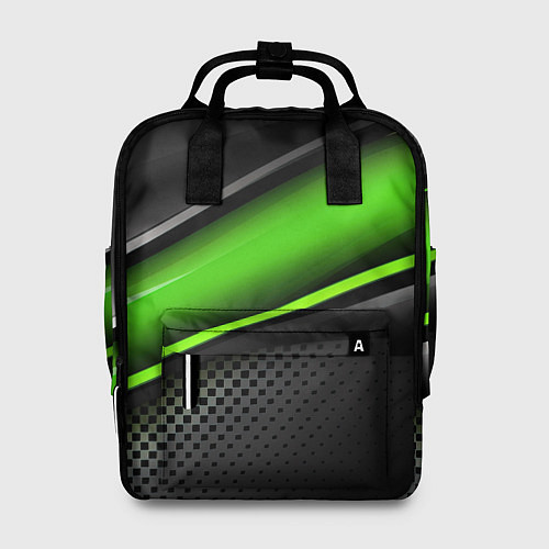 Женский рюкзак Зеленая объемная полосы / 3D-принт – фото 1