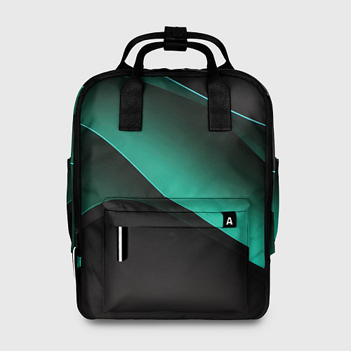 Женский рюкзак Абстрактная зеленая текстура / 3D-принт – фото 1