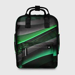 Рюкзак женский Black green line, цвет: 3D-принт