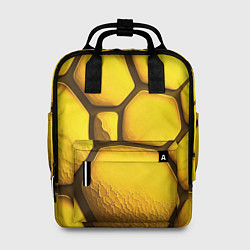 Рюкзак женский Желтые объемные плиты, цвет: 3D-принт