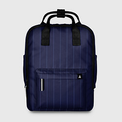 Рюкзак женский Серьезный тёмно-синий полосы, цвет: 3D-принт
