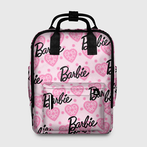Женский рюкзак Логотип Барби и розовое кружево / 3D-принт – фото 1