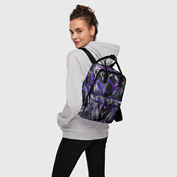 Рюкзак женский Киберпанк линии фиолетовые, цвет: 3D-принт — фото 2