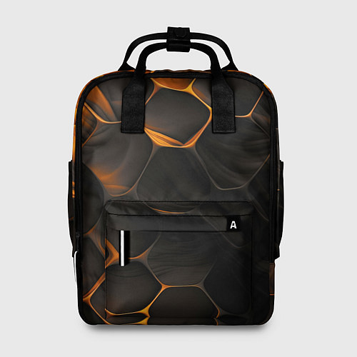 Женский рюкзак Оранжевые плиты паттерн / 3D-принт – фото 1