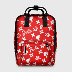 Рюкзак женский Барби паттерн красный, цвет: 3D-принт