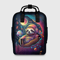 Рюкзак женский Космический ленивец космический, цвет: 3D-принт