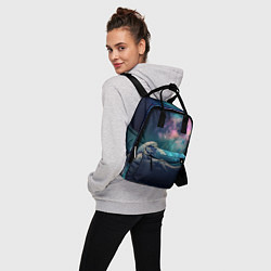 Рюкзак женский Космическая Большая волна в Канагаве, цвет: 3D-принт — фото 2