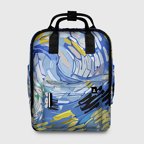 Женский рюкзак Облака в стиле Ван Гога / 3D-принт – фото 1