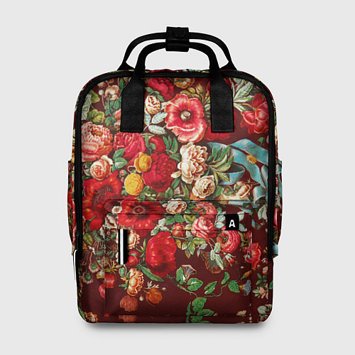 Женский рюкзак Платок цветочный узор / 3D-принт – фото 1