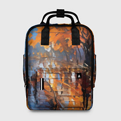 Рюкзак женский Осенний город импрессионизм, цвет: 3D-принт