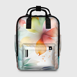 Рюкзак женский Акварельный цветочный принт, цвет: 3D-принт
