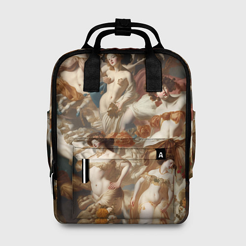 Женский рюкзак Дамы и цветы классицизм / 3D-принт – фото 1