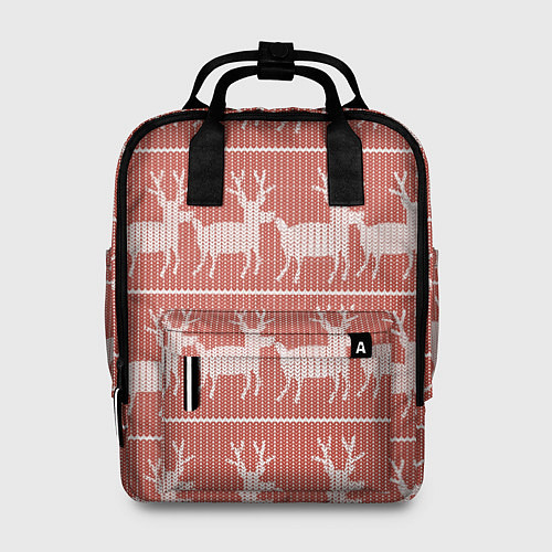 Женский рюкзак Классический рождественнский принт с оленем / 3D-принт – фото 1