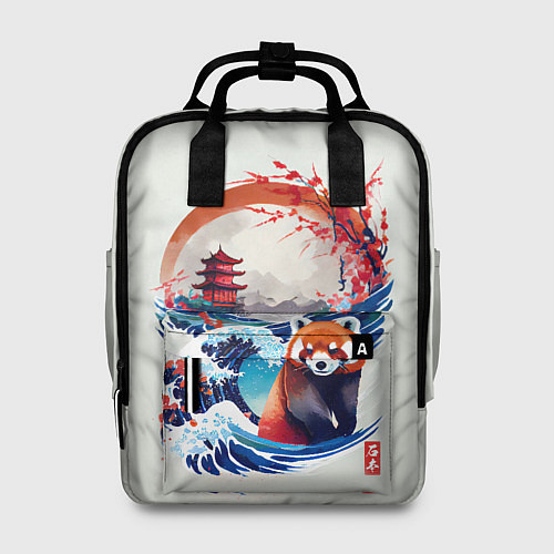 Женский рюкзак Красная панда на охоте / 3D-принт – фото 1