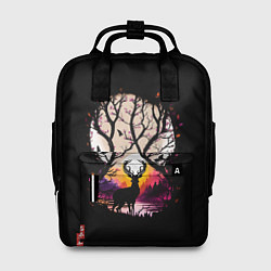 Рюкзак женский Лесной король ночью, цвет: 3D-принт