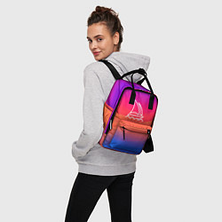 Рюкзак женский Midjourney Логотип с фоном, цвет: 3D-принт — фото 2