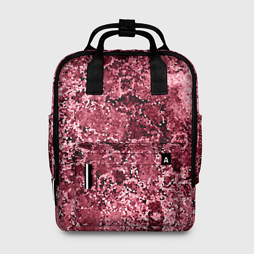 Женский рюкзак Мозаичный узор в коричнево-красных тонах / 3D-принт – фото 1