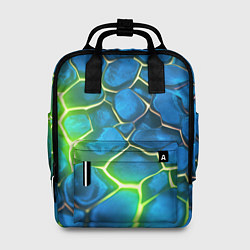 Рюкзак женский Green blue neon, цвет: 3D-принт