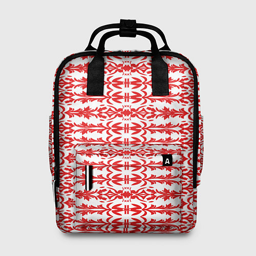 Женский рюкзак Красно-белый батик / 3D-принт – фото 1