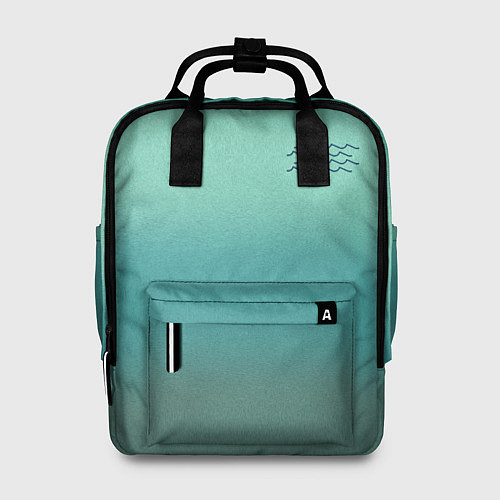 Женский рюкзак Бирюзовый цвет морской волны / 3D-принт – фото 1