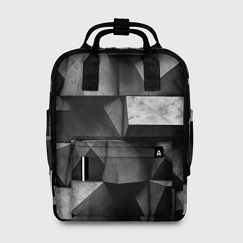 Женский рюкзак Обман зрения и каменные плиты / 3D-принт – фото 1