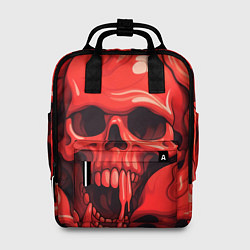 Рюкзак женский Черепа красные, цвет: 3D-принт