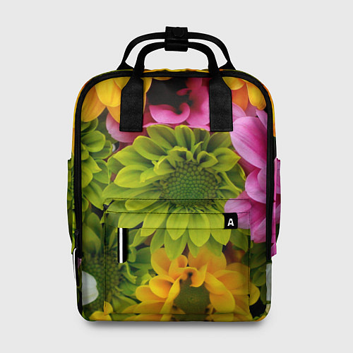 Женский рюкзак Паттерн цветочный / 3D-принт – фото 1