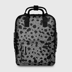 Рюкзак женский Пятнистый чёрно-серый, цвет: 3D-принт