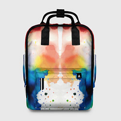 Рюкзак женский Цветная монотипия - поп-арт, цвет: 3D-принт