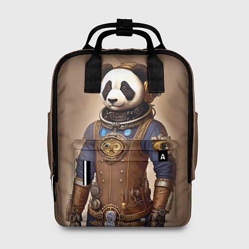 Женский рюкзак Крутой панда в стиле стимпанк - нейросеть / 3D-принт – фото 1