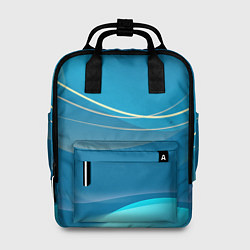 Рюкзак женский Абстрактный голубой фон, цвет: 3D-принт