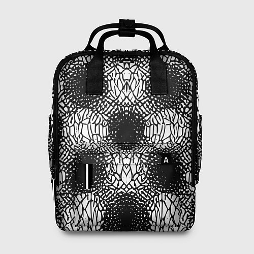Женский рюкзак Симметричная черно-белая паутина / 3D-принт – фото 1