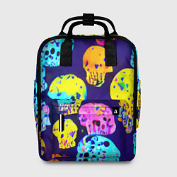 Рюкзак женский Паттерн из черепов - поп-арт - иллюзия, цвет: 3D-принт