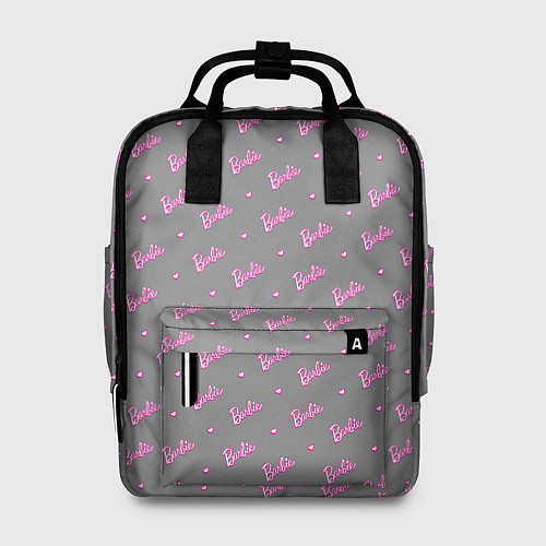 Женский рюкзак Паттерн - Барби и серый фон / 3D-принт – фото 1
