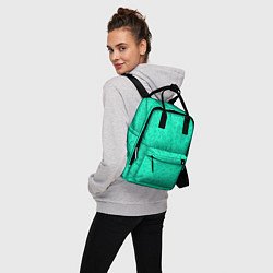 Рюкзак женский Звёздочки светло-зелёный, цвет: 3D-принт — фото 2